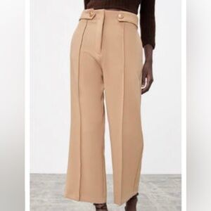 Zara Wide Leg Pintuck Pants